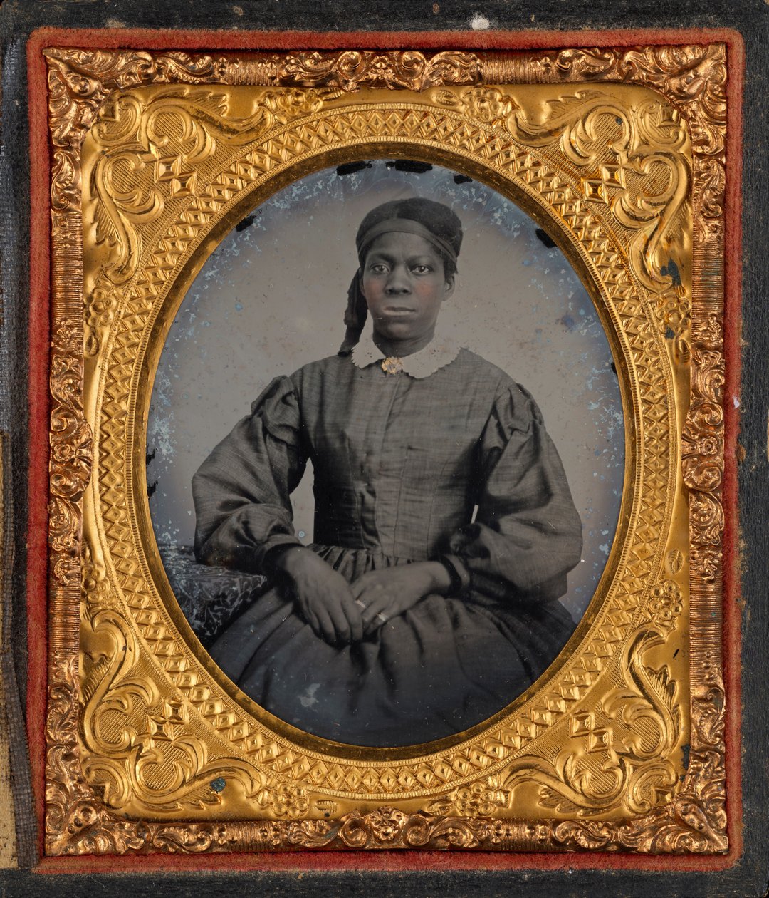 Retrato de uma mulher,c. 1860 (foto) de American Photographer