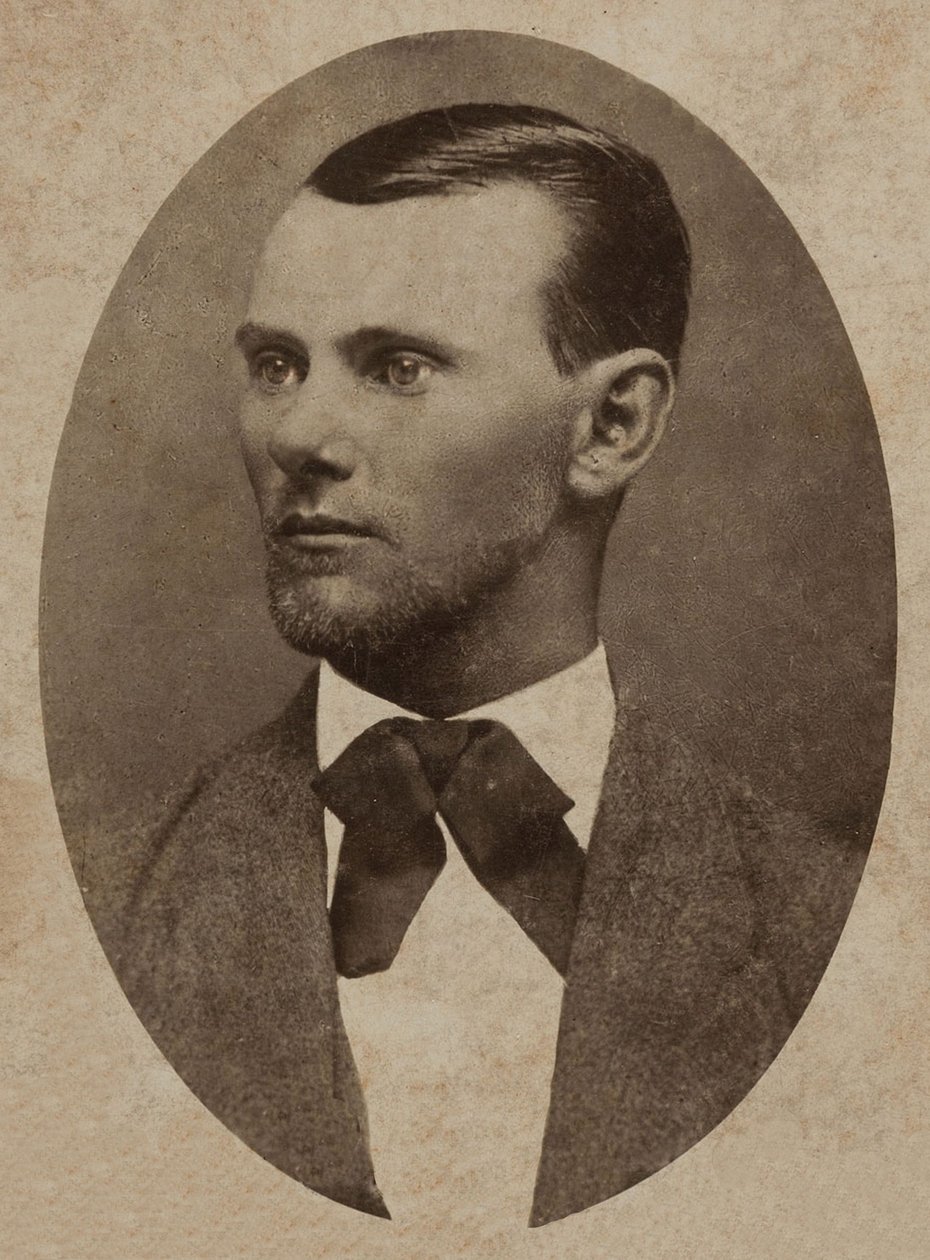 Retrato do bandido Jesse James (1847-1882), (foto do gabinete) de American Photographer