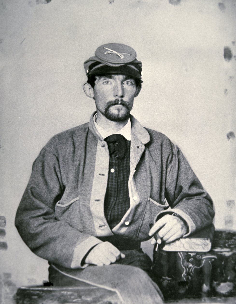 Soldado John Lawson Wrenn, Soldado Confederado do Exército (foto a p/b) de American Photographer