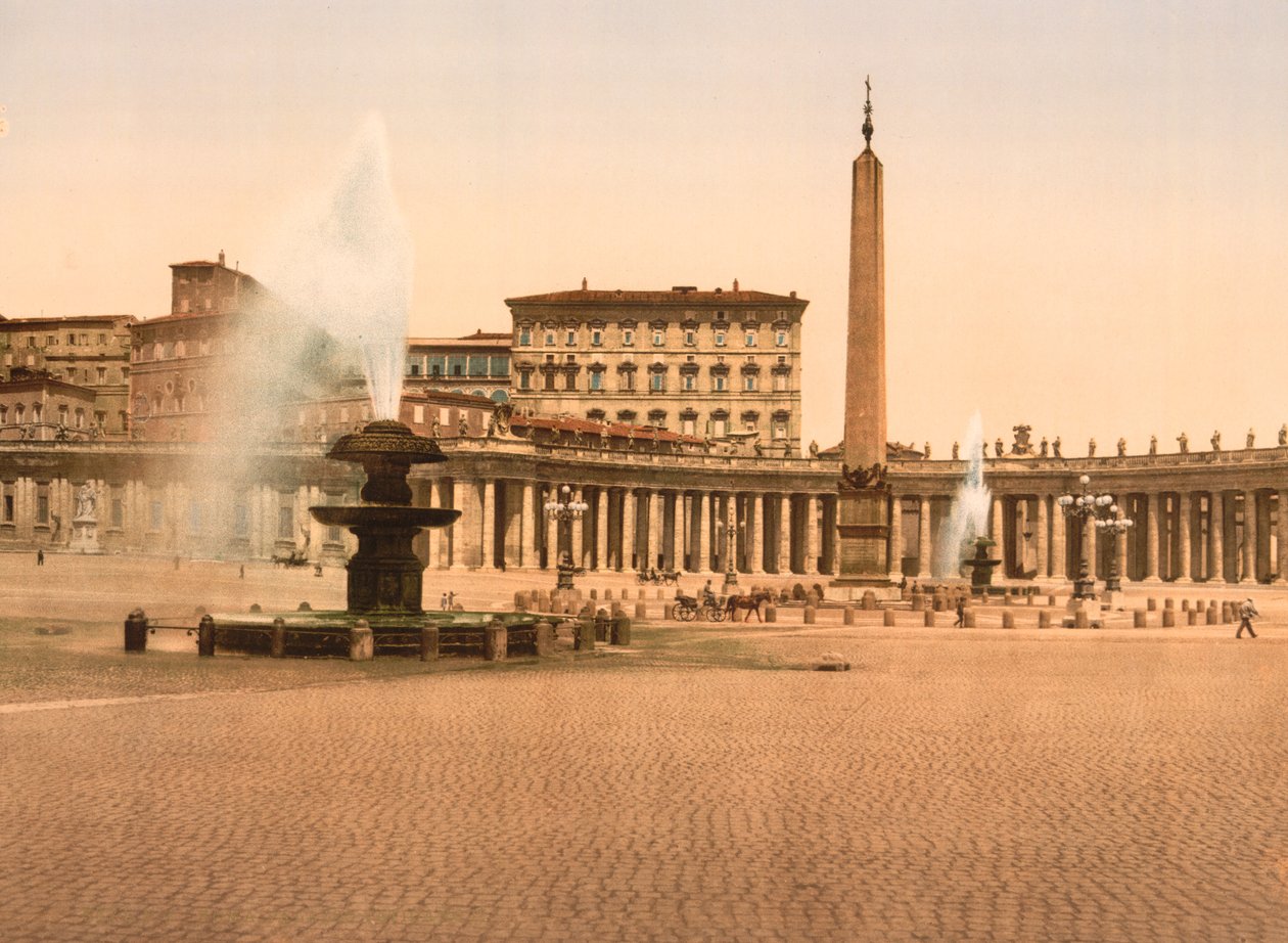 Praça de São Pedro no Vaticano, Roma, c.1890-1900 (impressão fotomecânica) de American Photographer