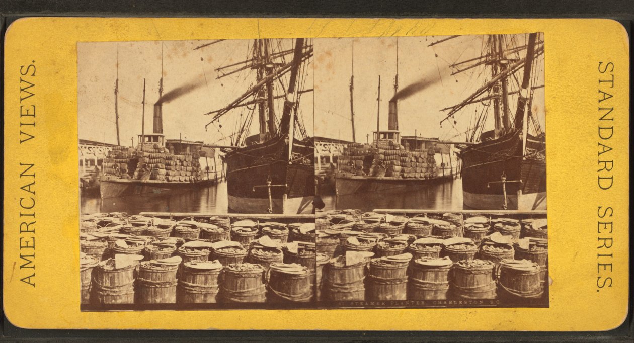 Visão estereoscópica do navio "Planter", Charleston, SC de American Photographer