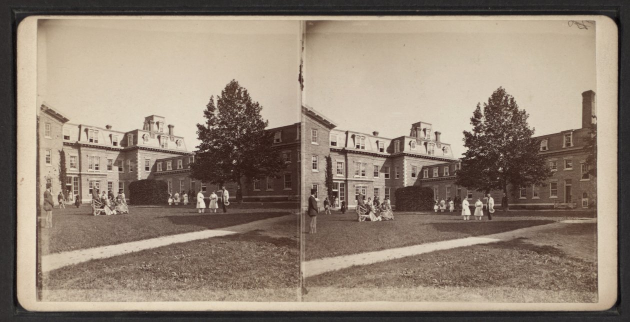 Vistas estereoscópicas da Comunidade Oneida, c.1870 (foto a p/b) de American Photographer