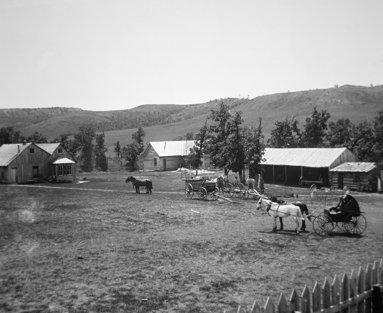 The Haylie Ranch, Crook County, Wyoming, c.1890 (foto a p/b) de American Photographer