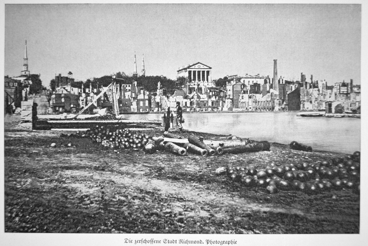 A cidade arruinada de Richmond, Virgínia, no final da guerra (foto a p/b) de American Photographer