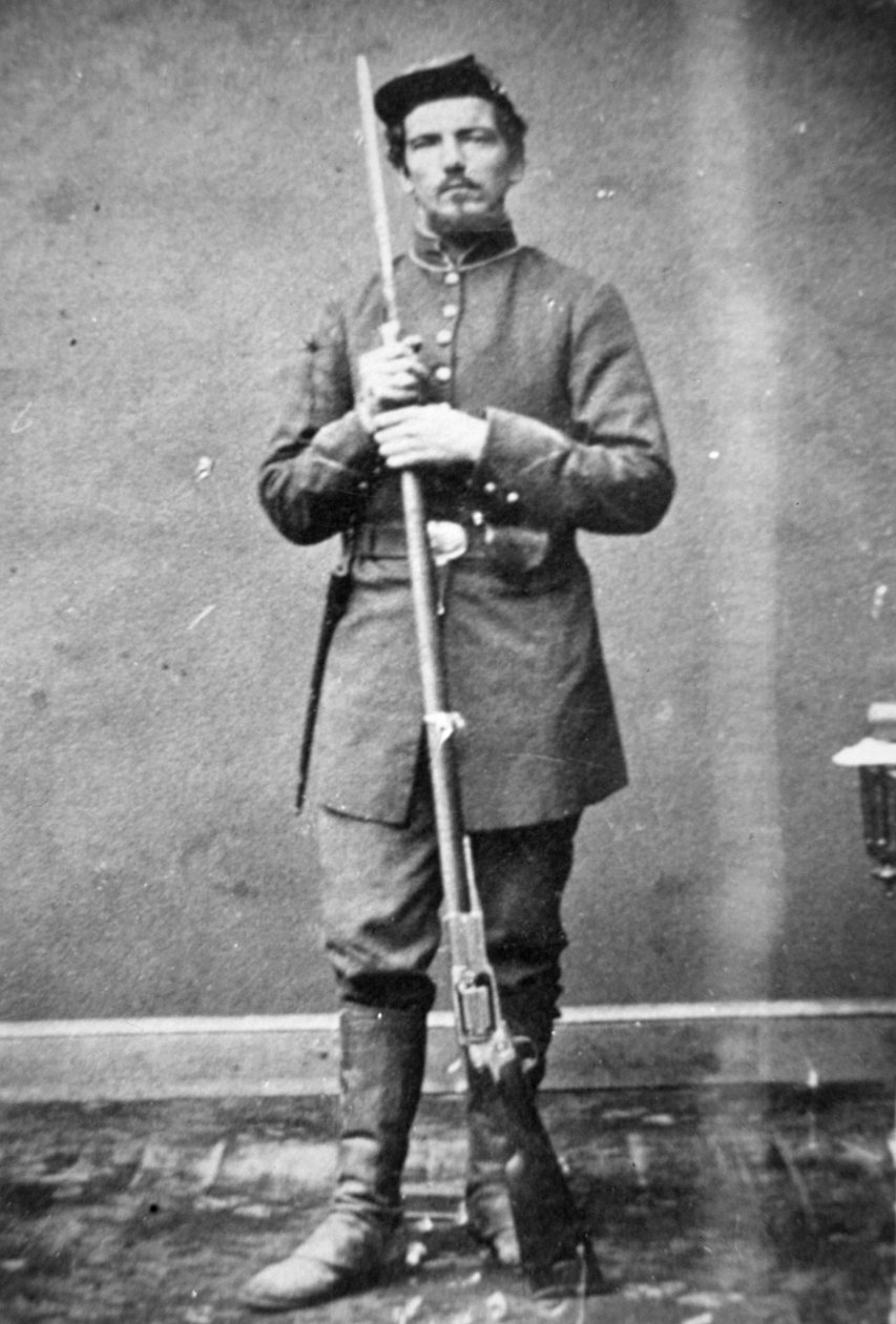 Soldado da União dos atiradores de Berdan (foto a p/b) de American Photographer