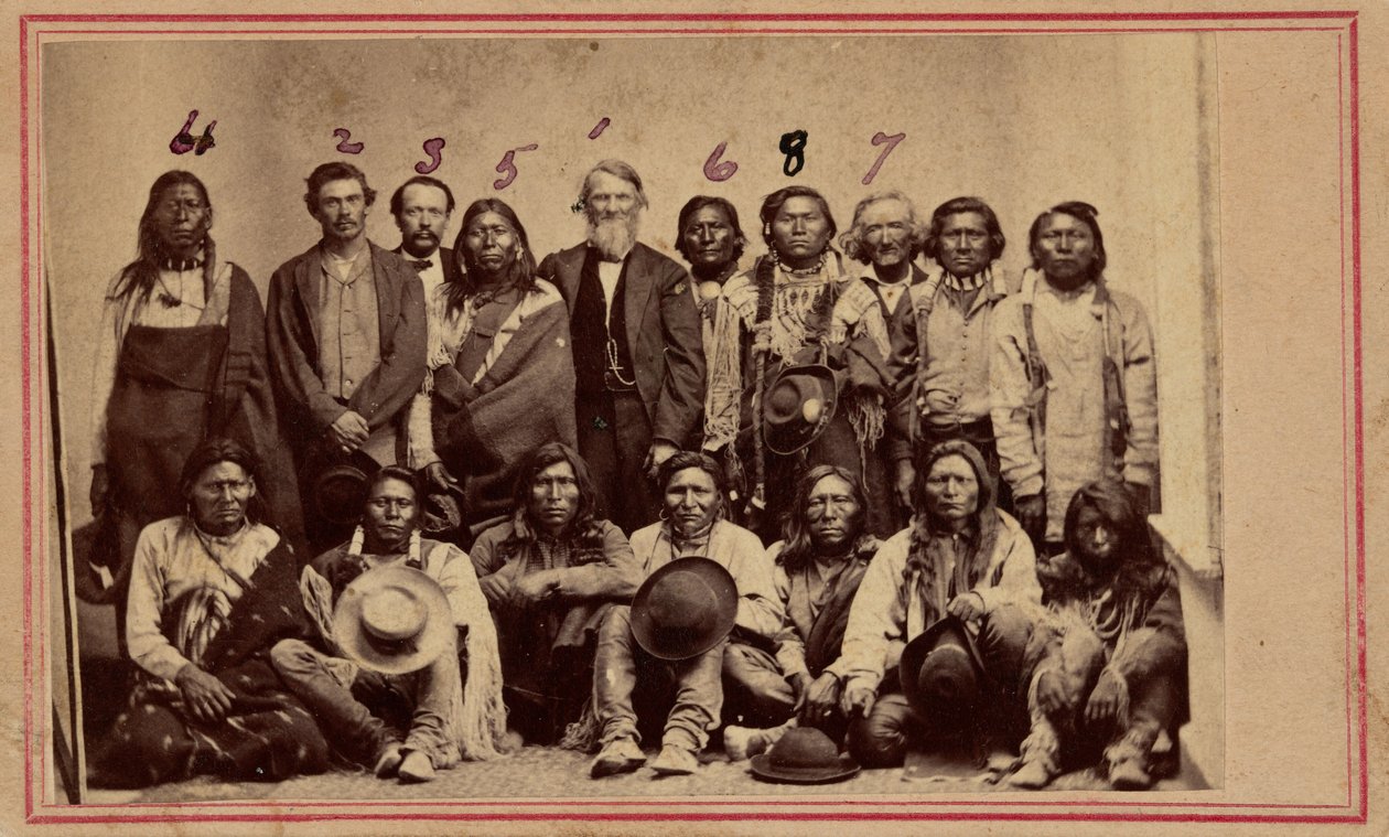 William F.M. Arny com os chefes Apache e Ute, 1867 (fotografia) de American Photographer