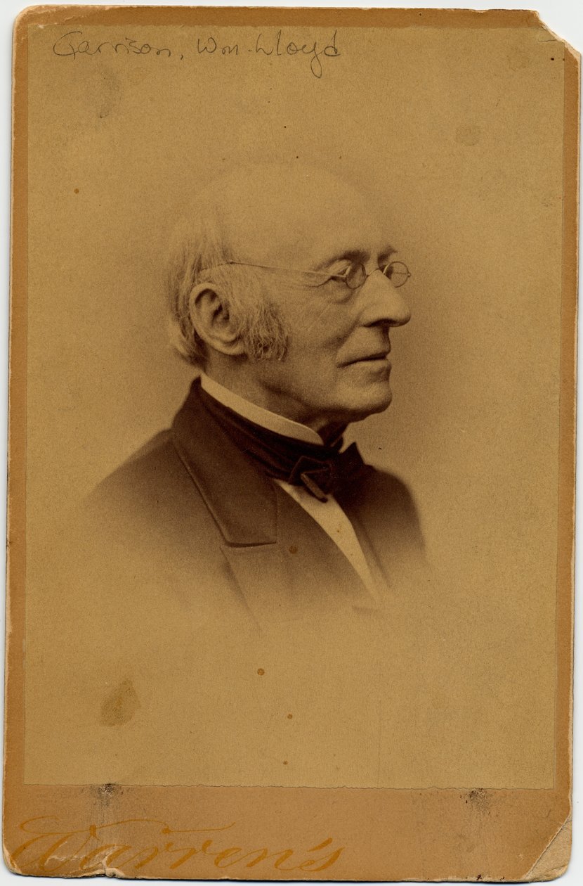 William Lloyd Garrison (1805-79), Abolicionista Americano, foto de George K Warren, Boston (foto do albúm) de American Photographer