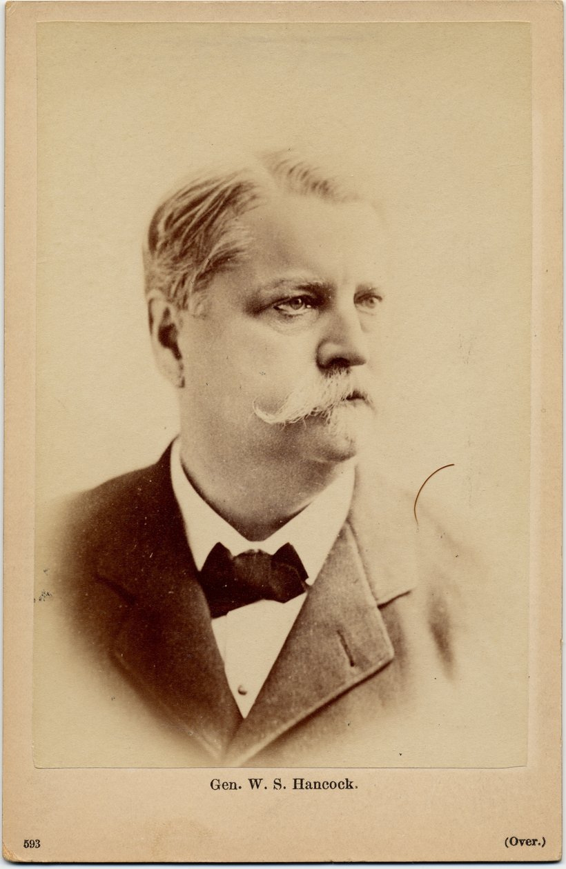 Winfield Scott Hancock (1824-86), general do exército dos EUA, foto de BB Russell, Boston (foto de albúm) de American Photographer