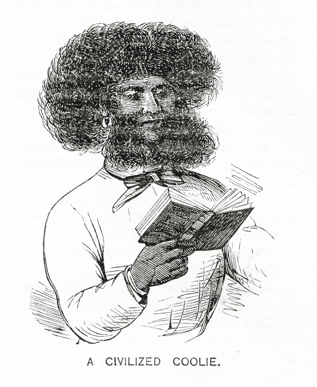 Um Coolie Civilizado, ilustração de Appletons Journal, 4 de maio de 1872 de American School