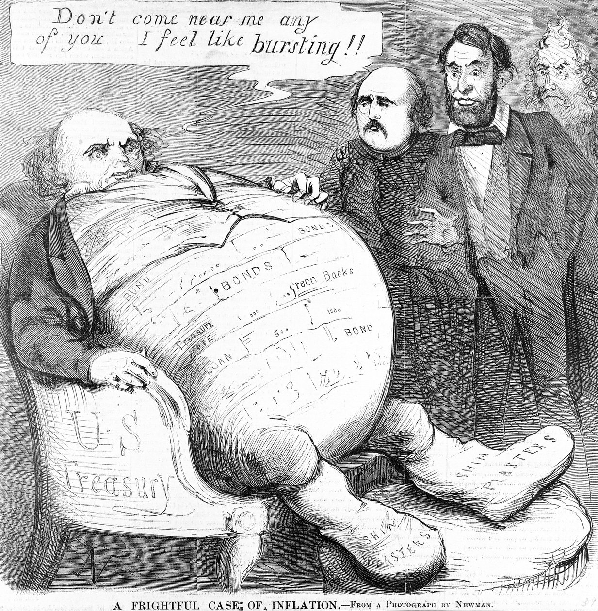 Um Caso Assustador de Inflação, c.1863 de American School
