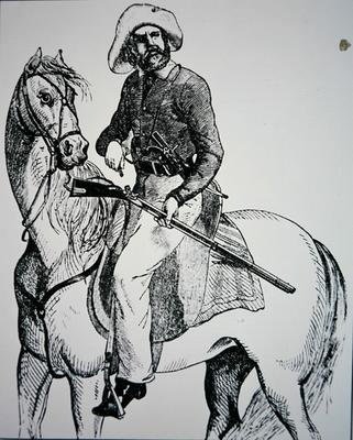 A Texas Ranger, c.1845 (gravura) de American School