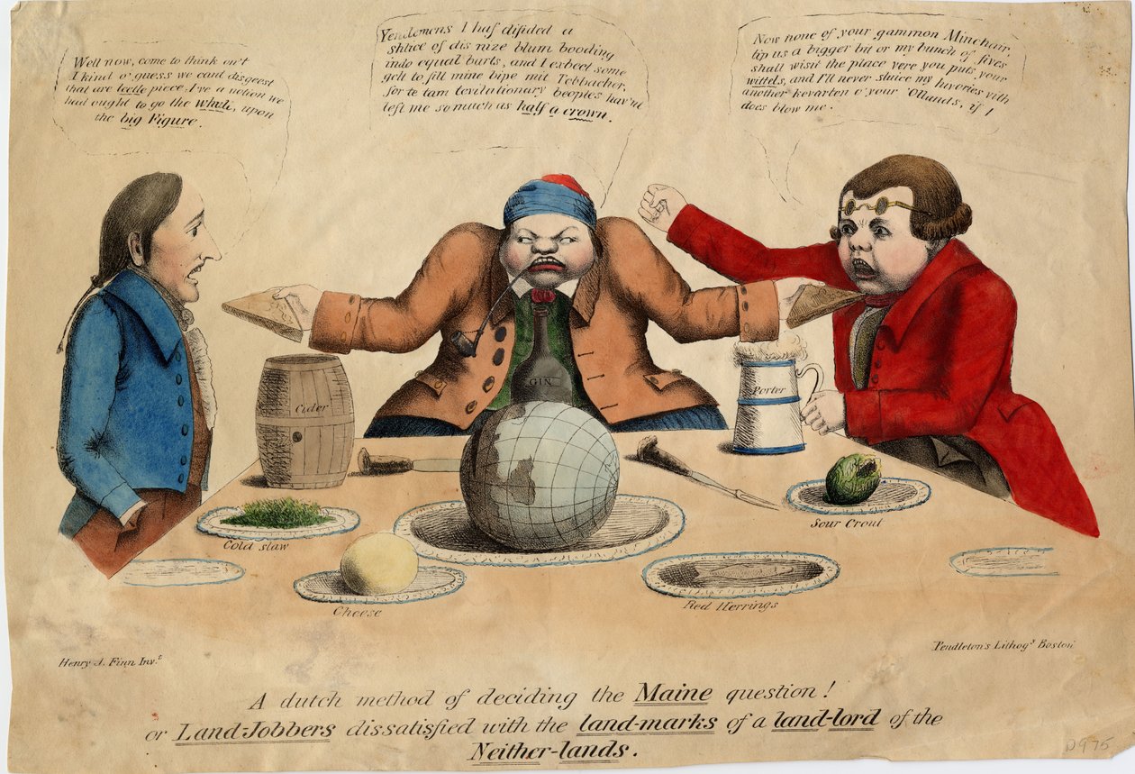 Um método holandês de decidir a questão do Maine !, c.1831 de American School
