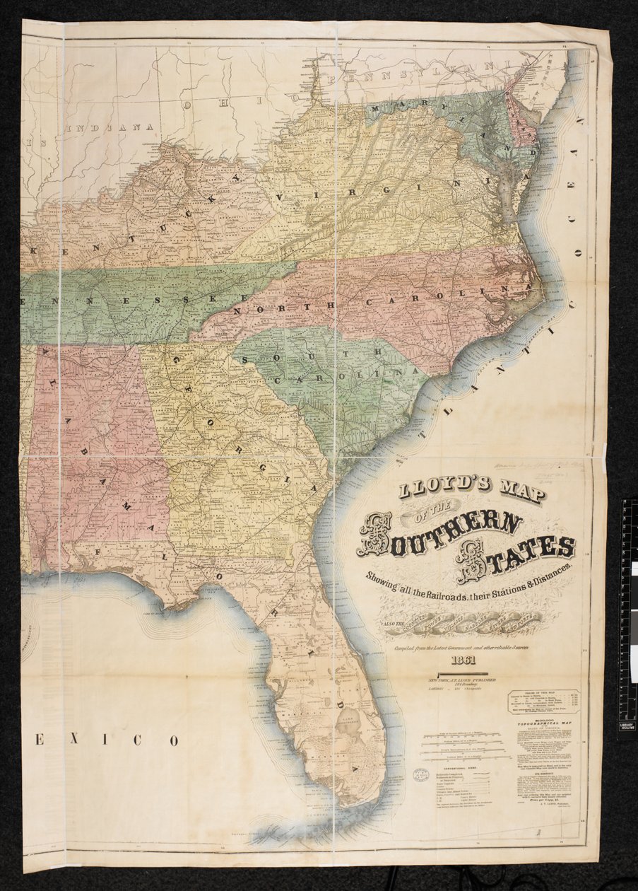 Um mapa dos Estados do Sul da América do Norte de American School