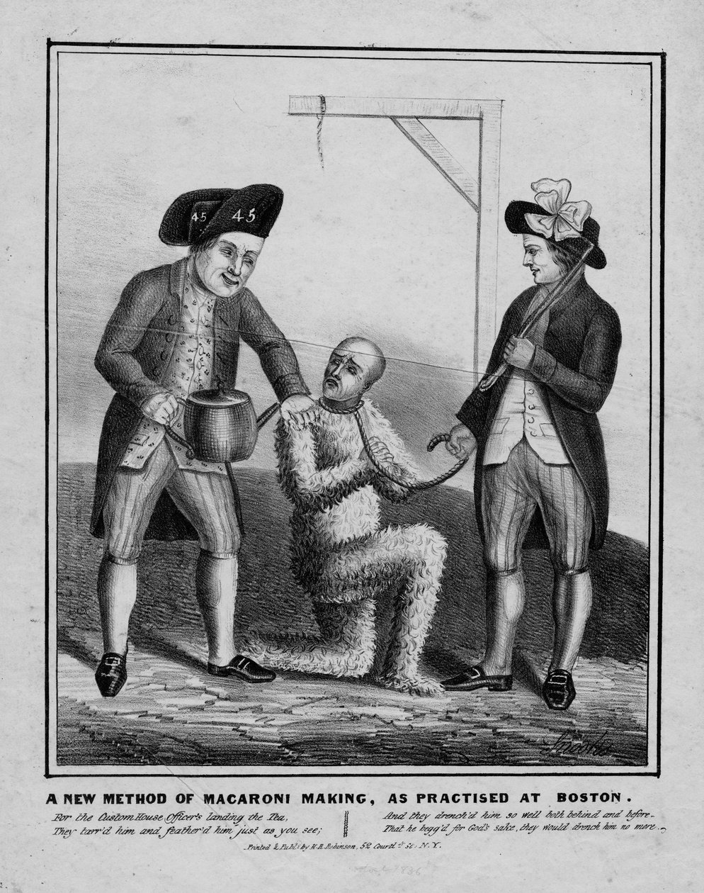 Um novo método de fabricação de macarrão, como praticado em Boston, c.1836 de American School