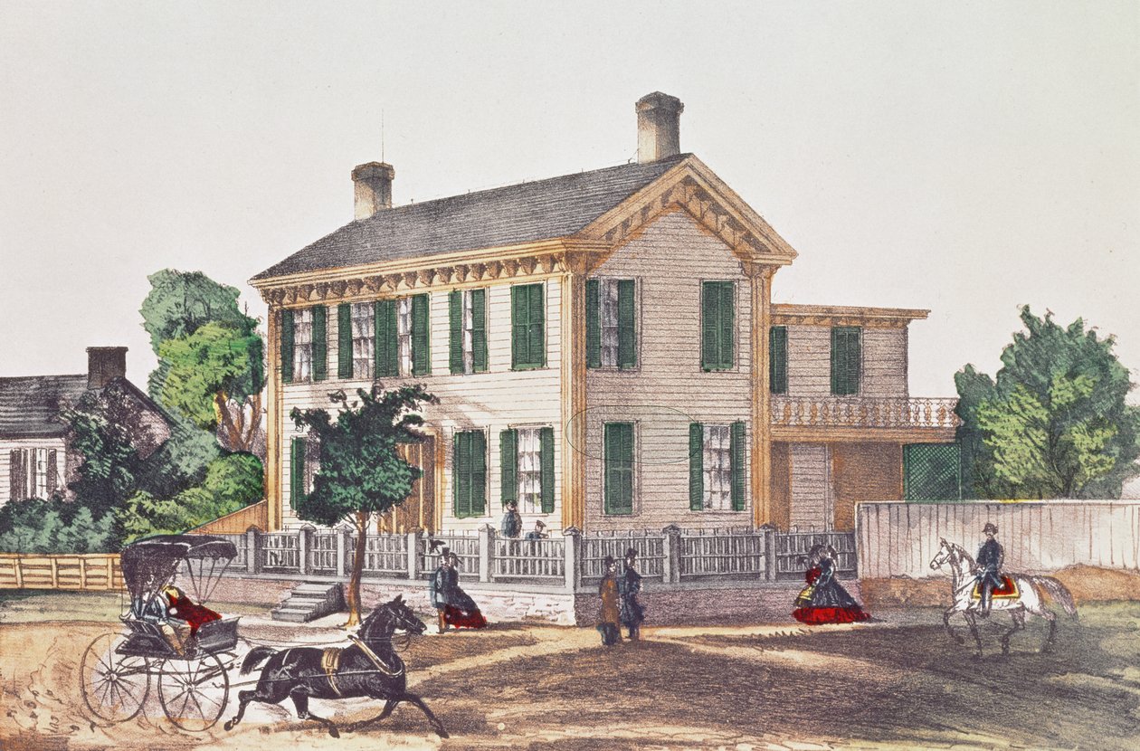 Residência Abraham Lincolns (1809-65) de American School