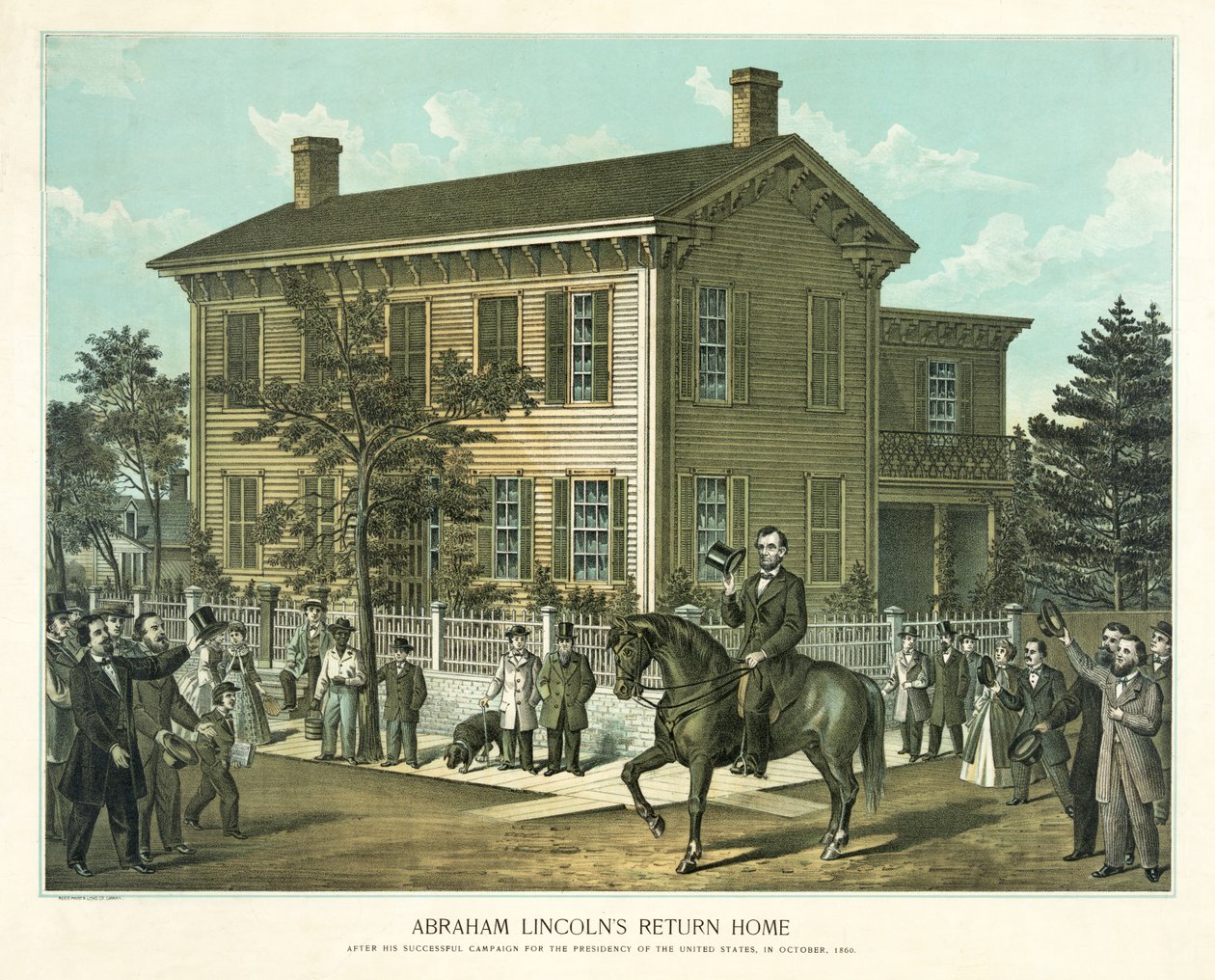 Abraham Lincolns volta para casa, c.1860 de American School