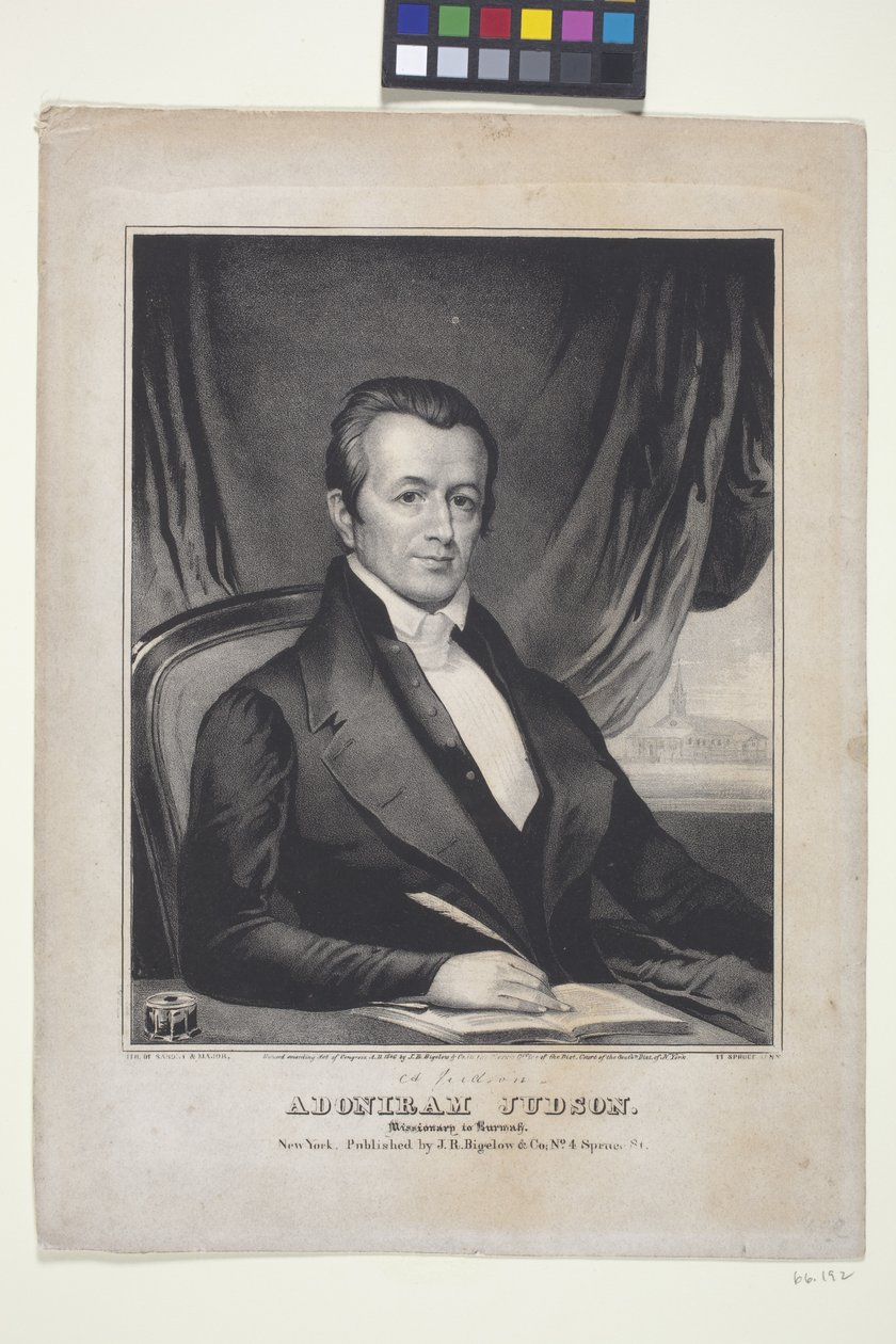 Adoniram Judson, Missionary To Burma (litografia) de American School