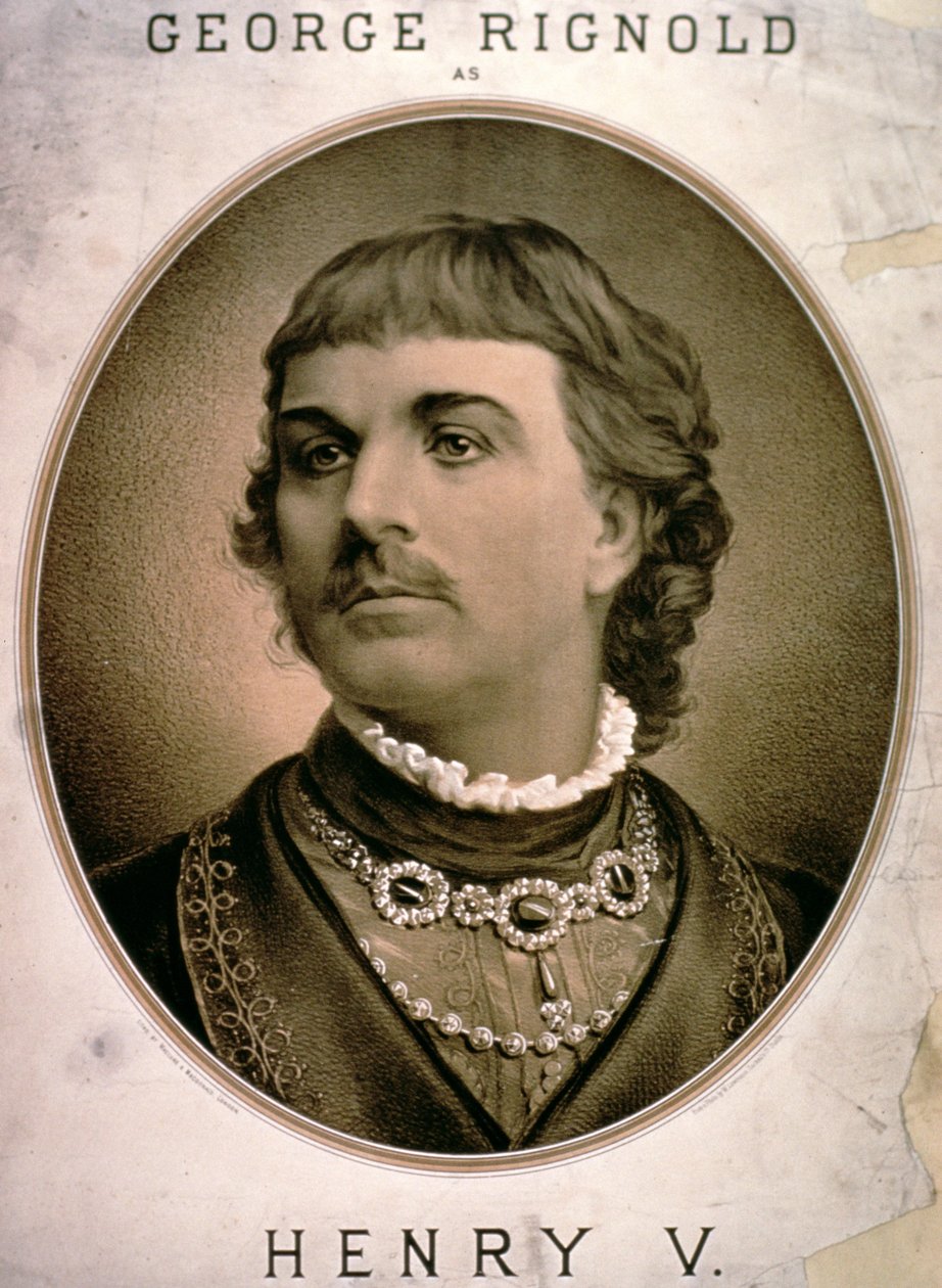 Advertisement Para George Rignold como Henry V de American School