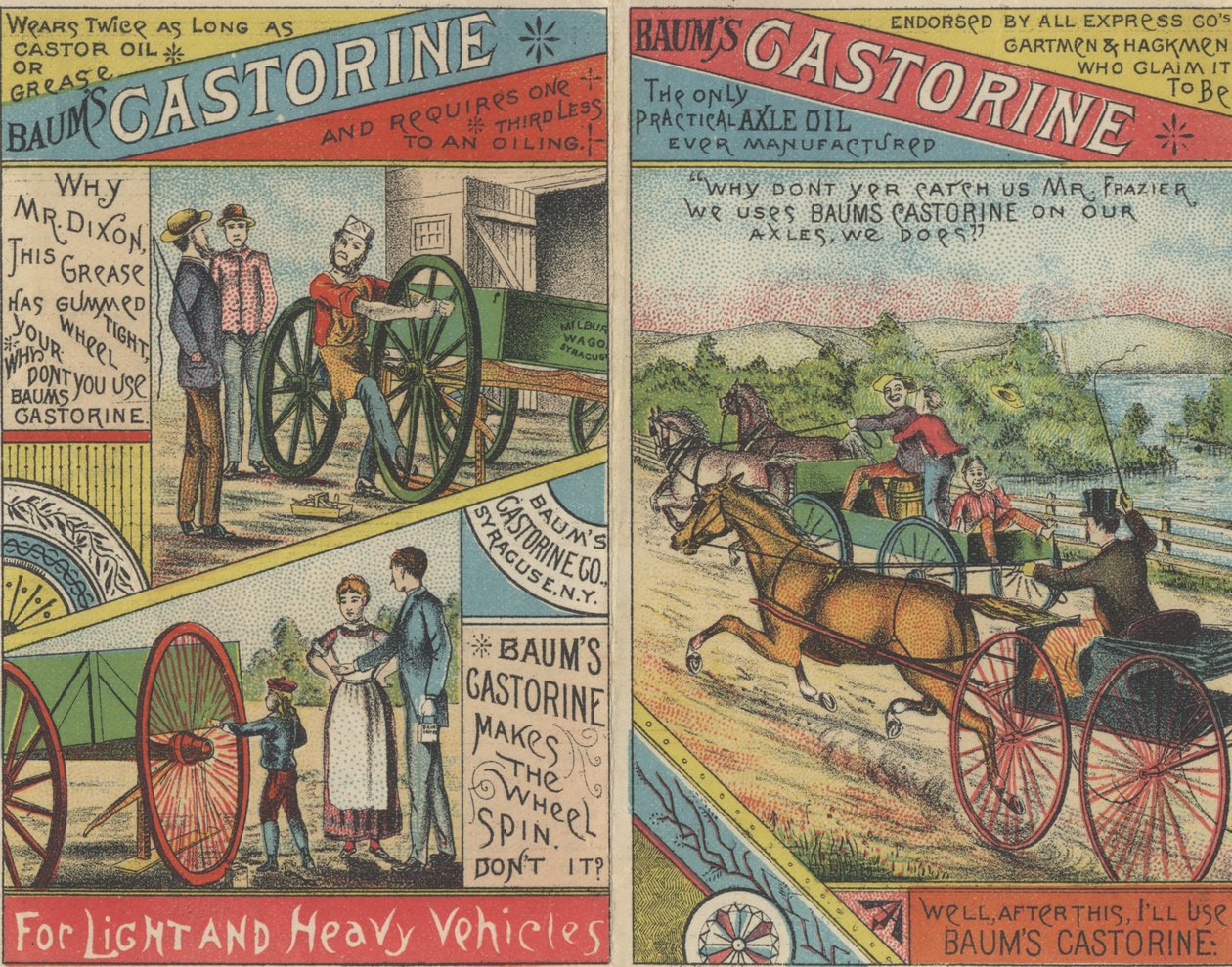 Propaganda para Baums Castorine, 1884 de American School