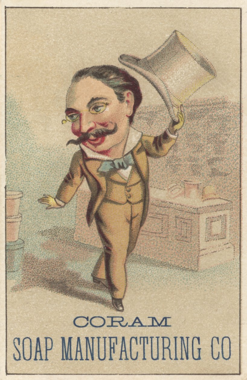 Anúncio para Coram Soap Manufacturing Co, c.1880 de American School