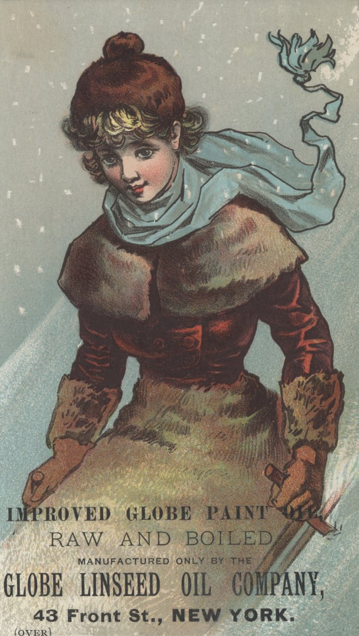 Propaganda para a Globe Linseed Oil Company Imprimiu a Globe Paint, c.1880 de American School