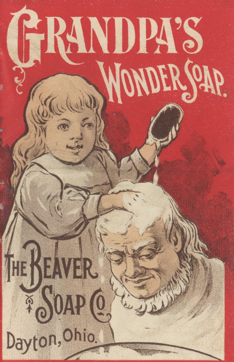 Anúncio para o sabonete de maravilhas dos vovôs, c.1898 de American School