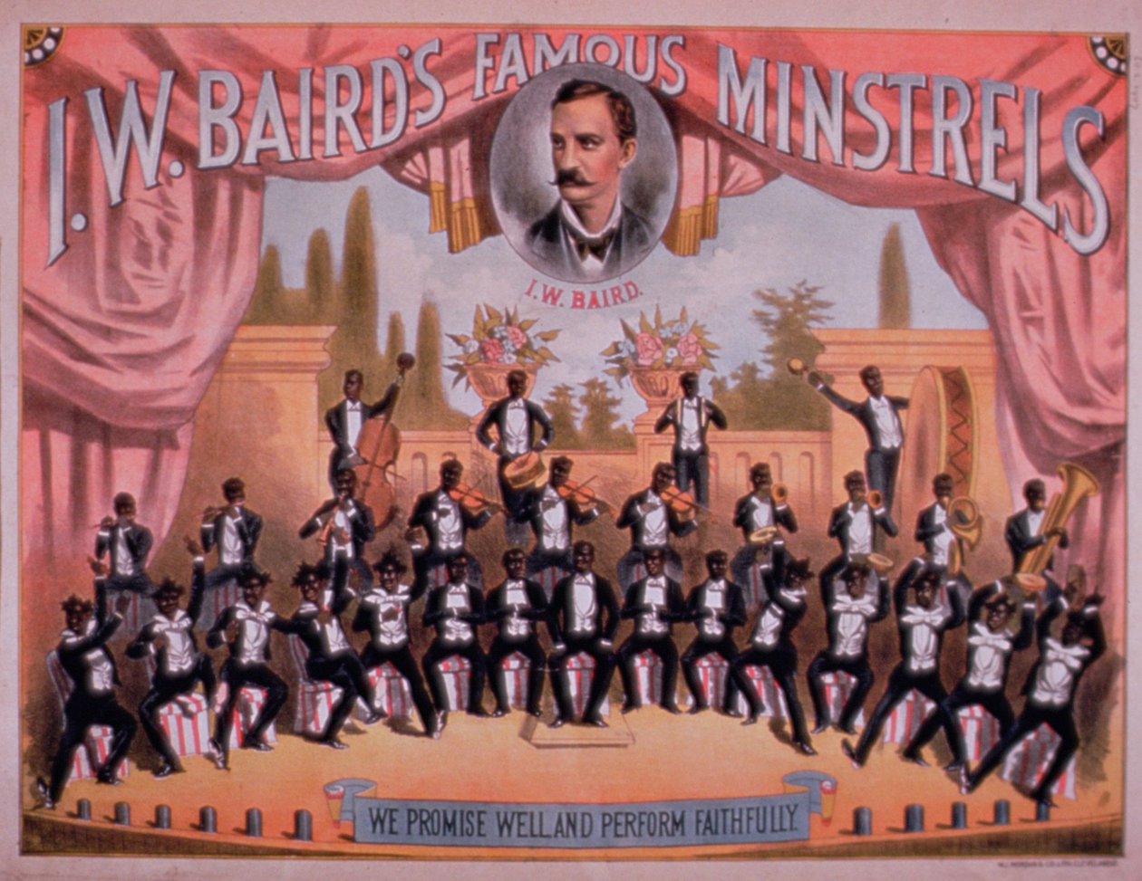 Anúncio para Minstrels famosos de IW Bairns de American School