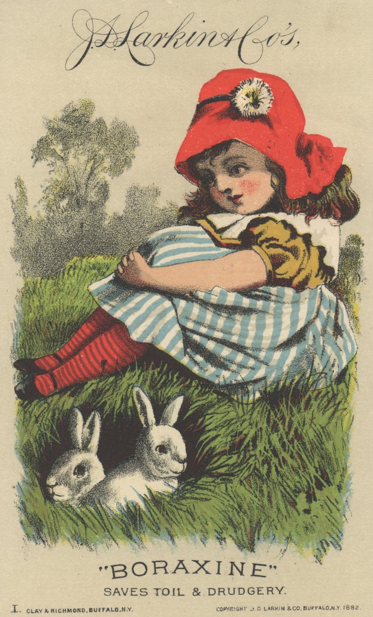 Propaganda para JD Larkin & Cos Boraxine, 1882 de American School