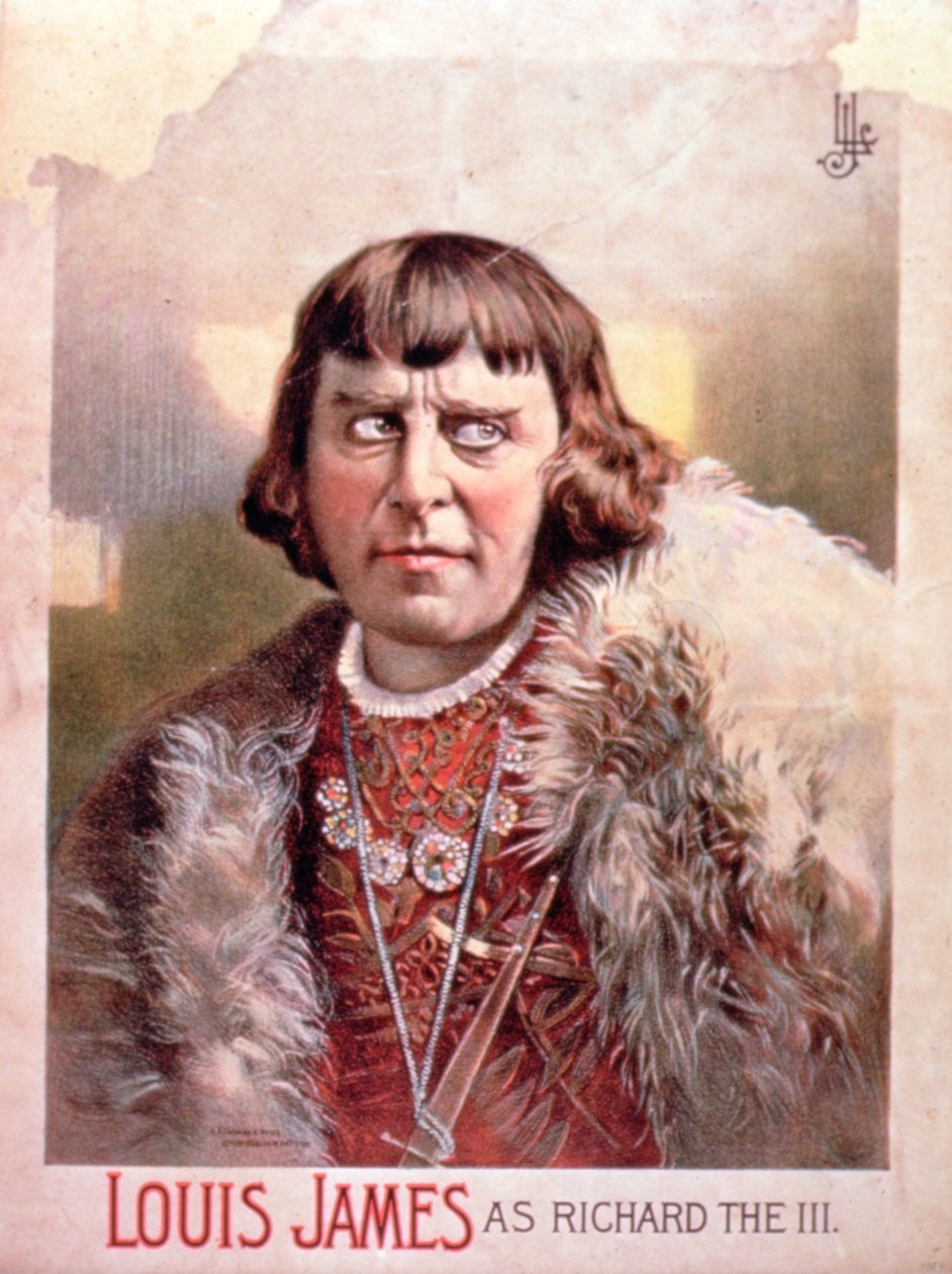 Anúncio para Louis James como Richard III de American School