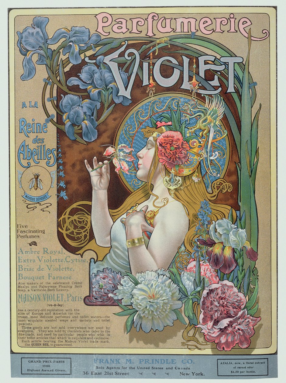 Anúncio da loja de perfumes "Violet", Paris, da "The Theatre Magazine de American School