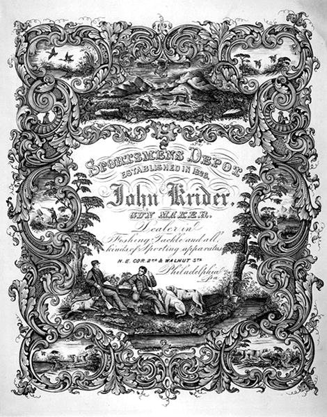 Publicidade para John Kreider, Gun Maker, Philadelphia, c.1860 (litho) de American School
