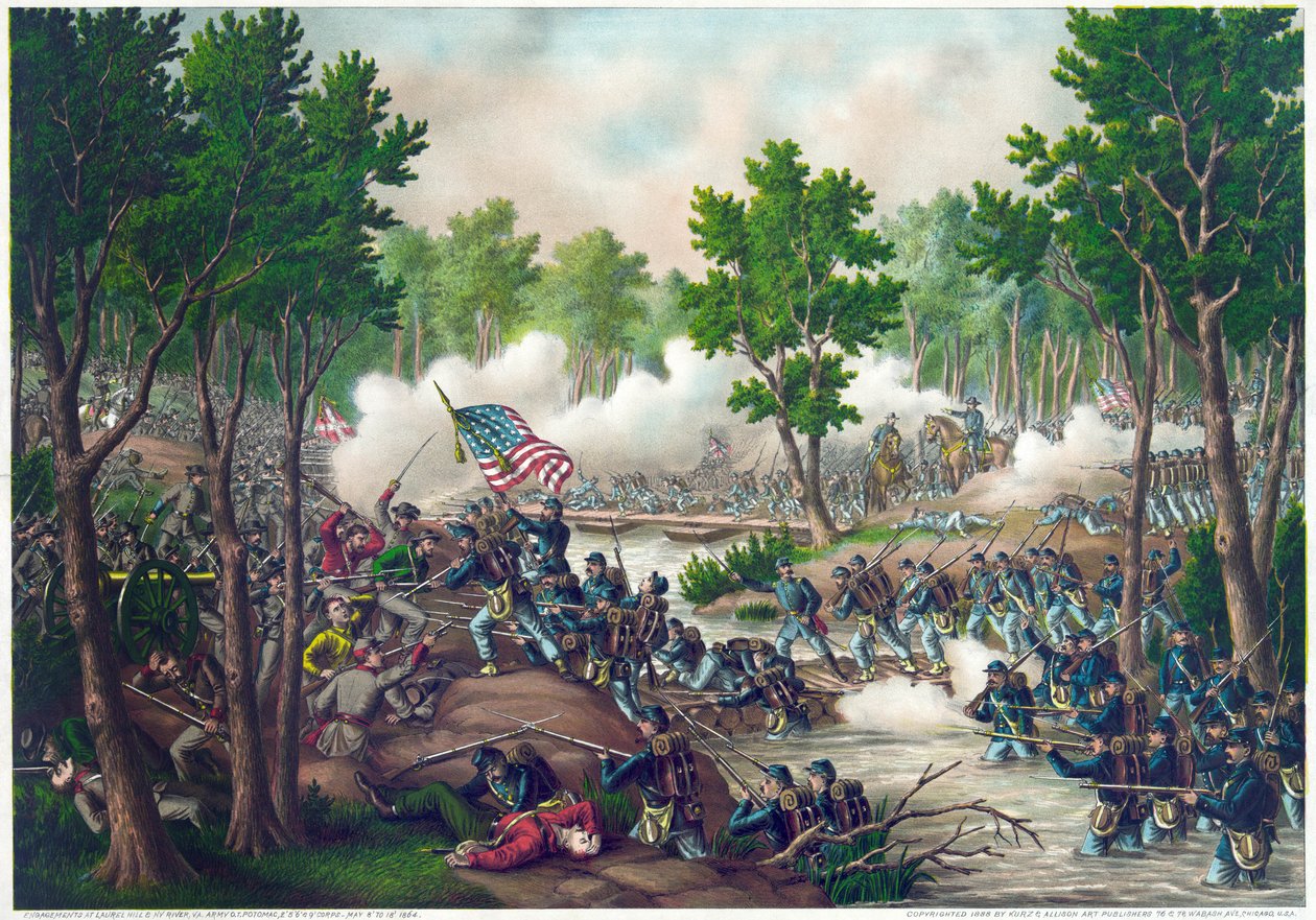 Guerra Civil Americana (1861-1865): batalha de Spotsylvania Court House de 9 a 12 de maio de American School
