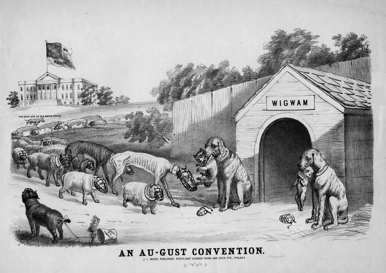 Uma Convenção Au-Gust, publicada por JL Magee, Filadélfia, c.1864 de American School