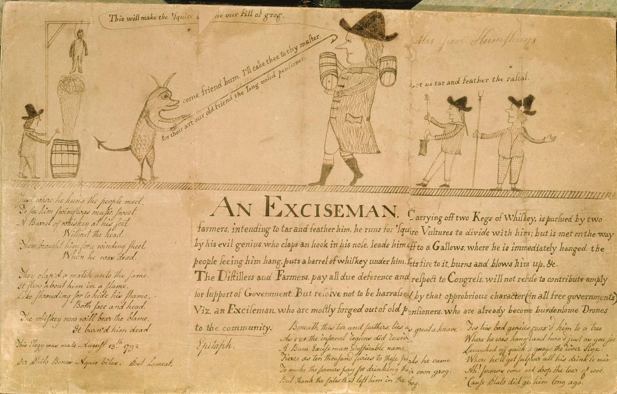 Um Exciseman, c.1790 (desenho) de American School