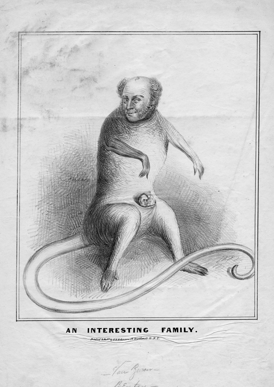 Uma família interessante, publicada por HR Robinson, Nova York, c.1845 de American School