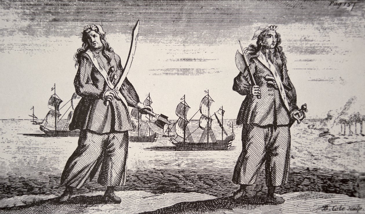 Anne Bonny e Mary Read (gravura) de American School