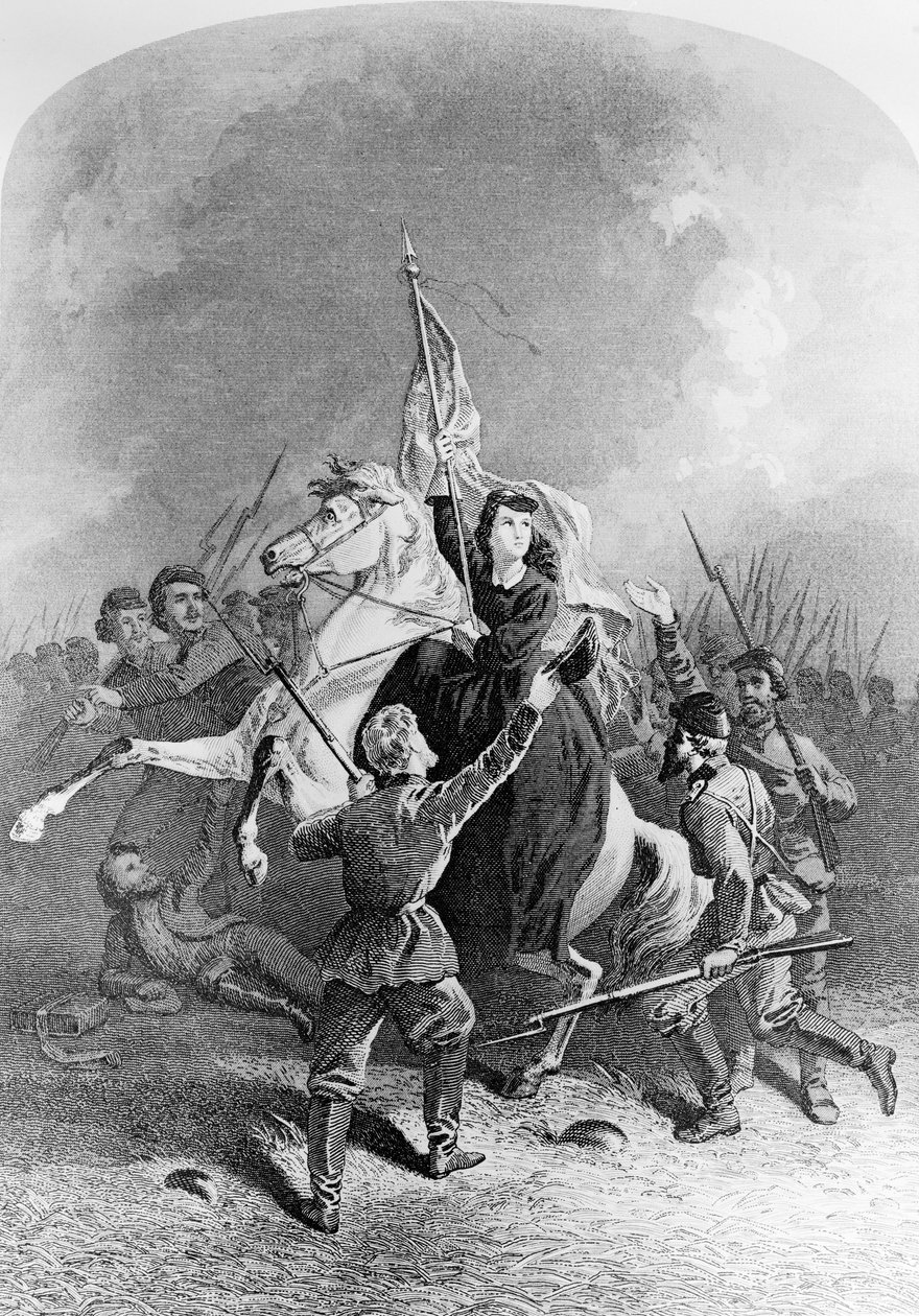 Annie Etheridge Hooks (1839-1913) ilustração do trabalho das mulheres na guerra civil de American School