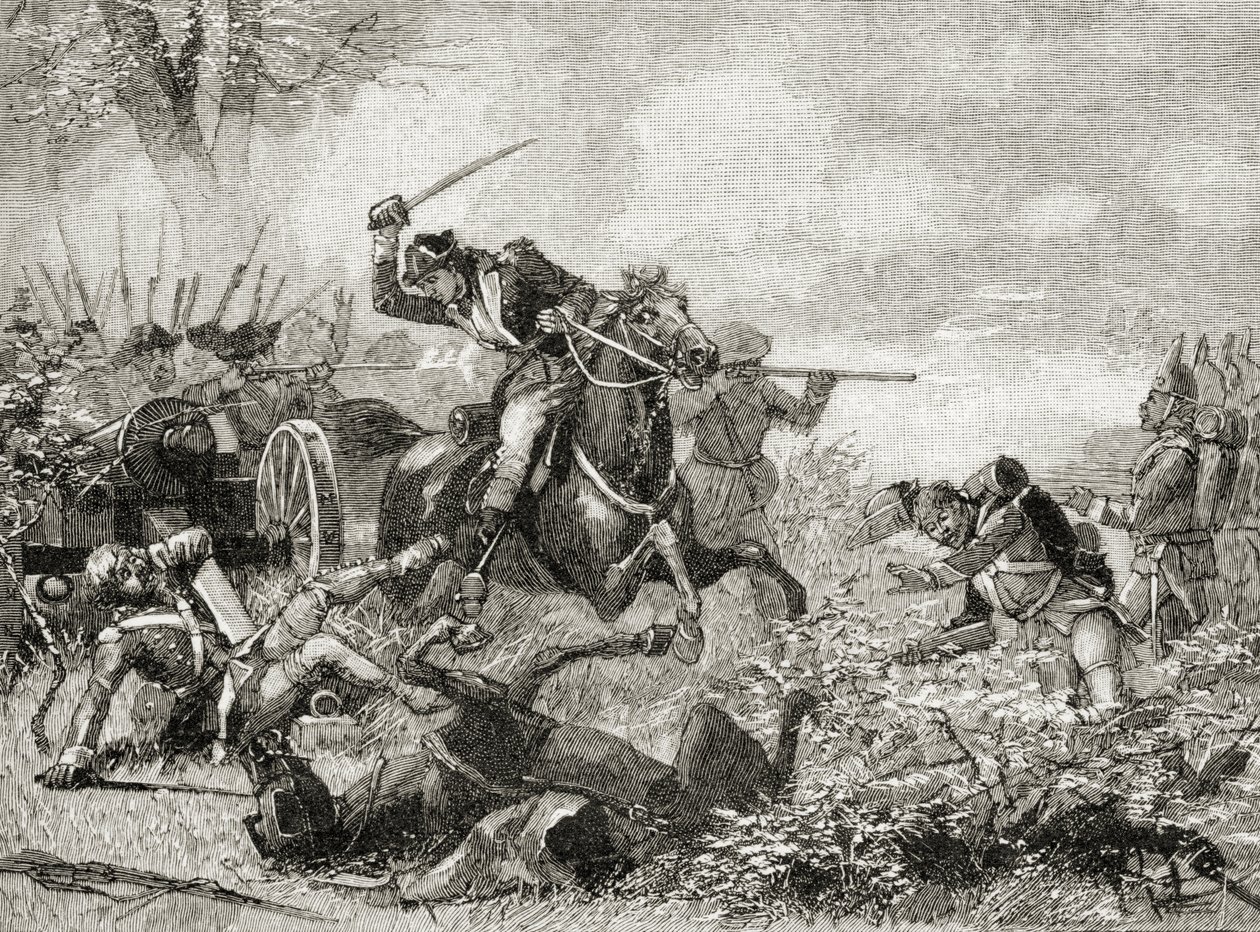 Arnold em Saratoga, de "Uma Breve História dos Estados Unidos", publicado pela AS Barnes und Co. em 1885 de American School
