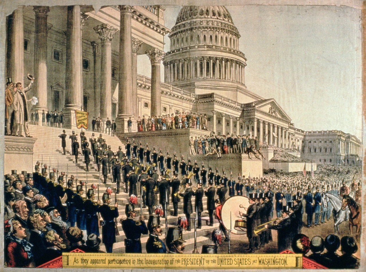 Como eles apareceram participando na inauguração do Presidente dos Estados Unidos em Washington de American School