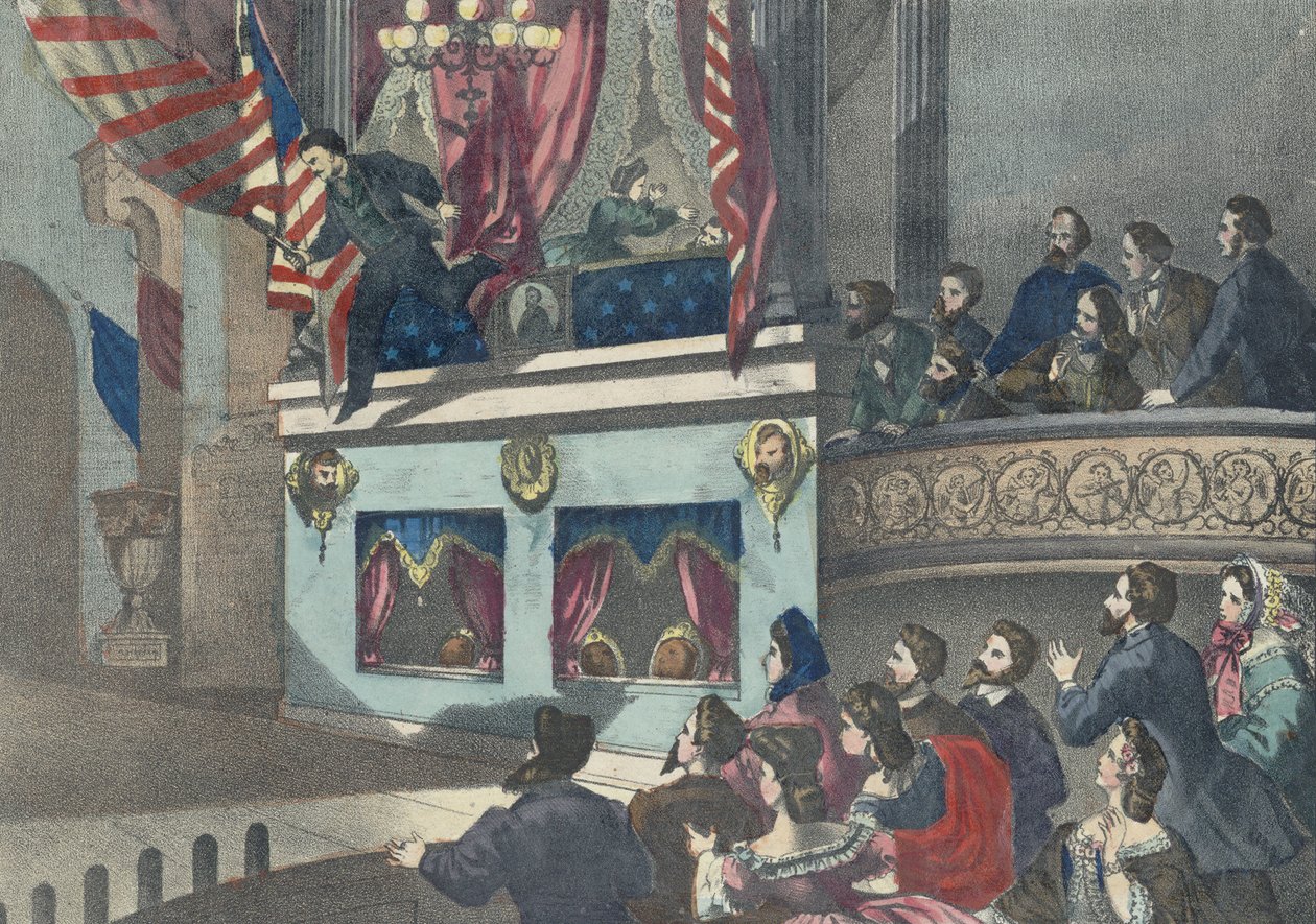 Assassinato do Presidente Abraham Lincoln, c.1865 de American School