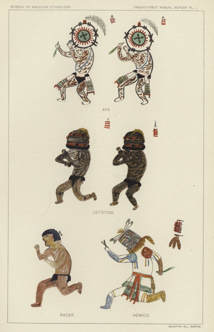 Aya, Letotobi, Racer, Hemico (litografia a cores) de American School