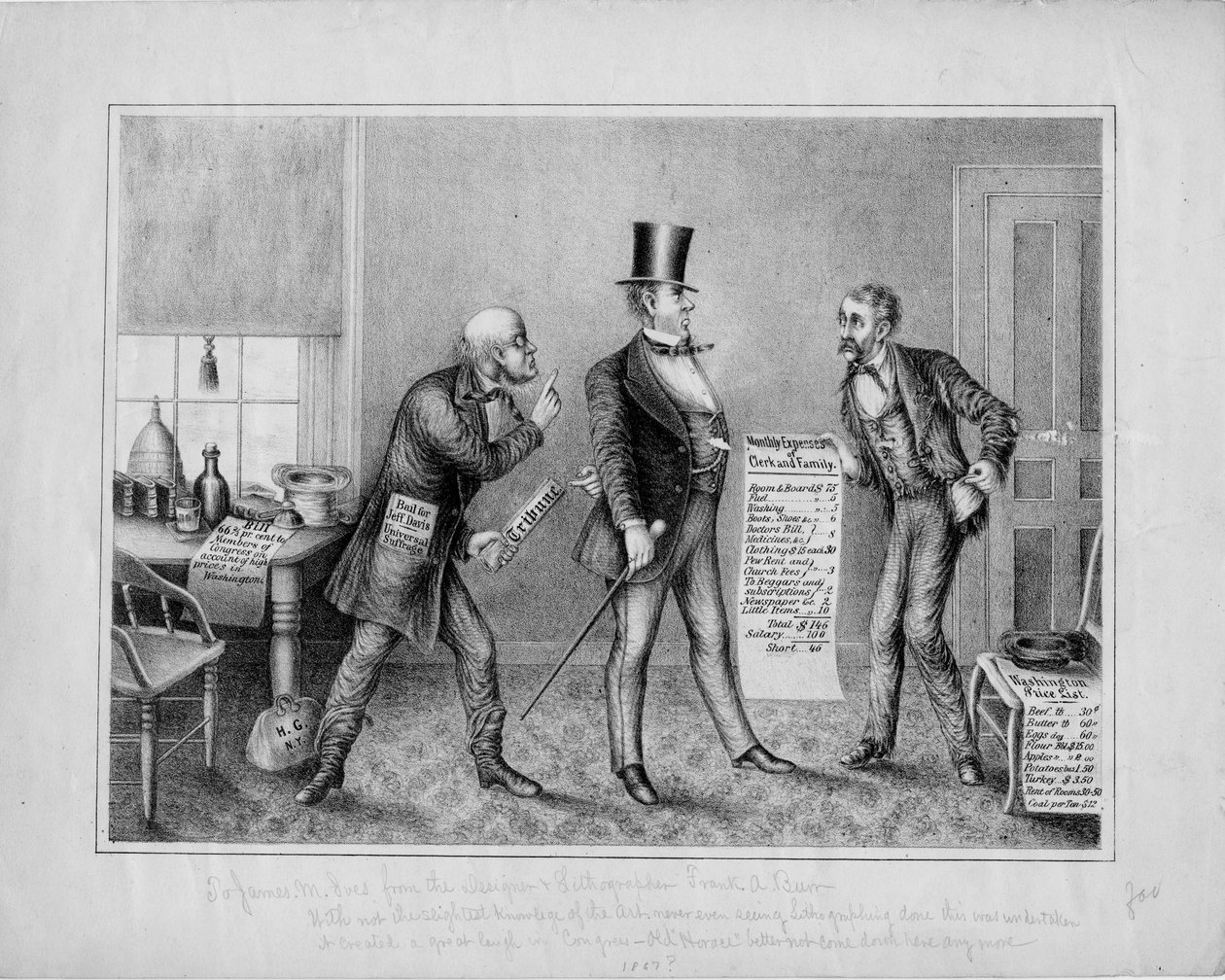 [Bail por Jeff. Davis] publicado por Frank A Burr, Washington DC, c. 1867 de American School