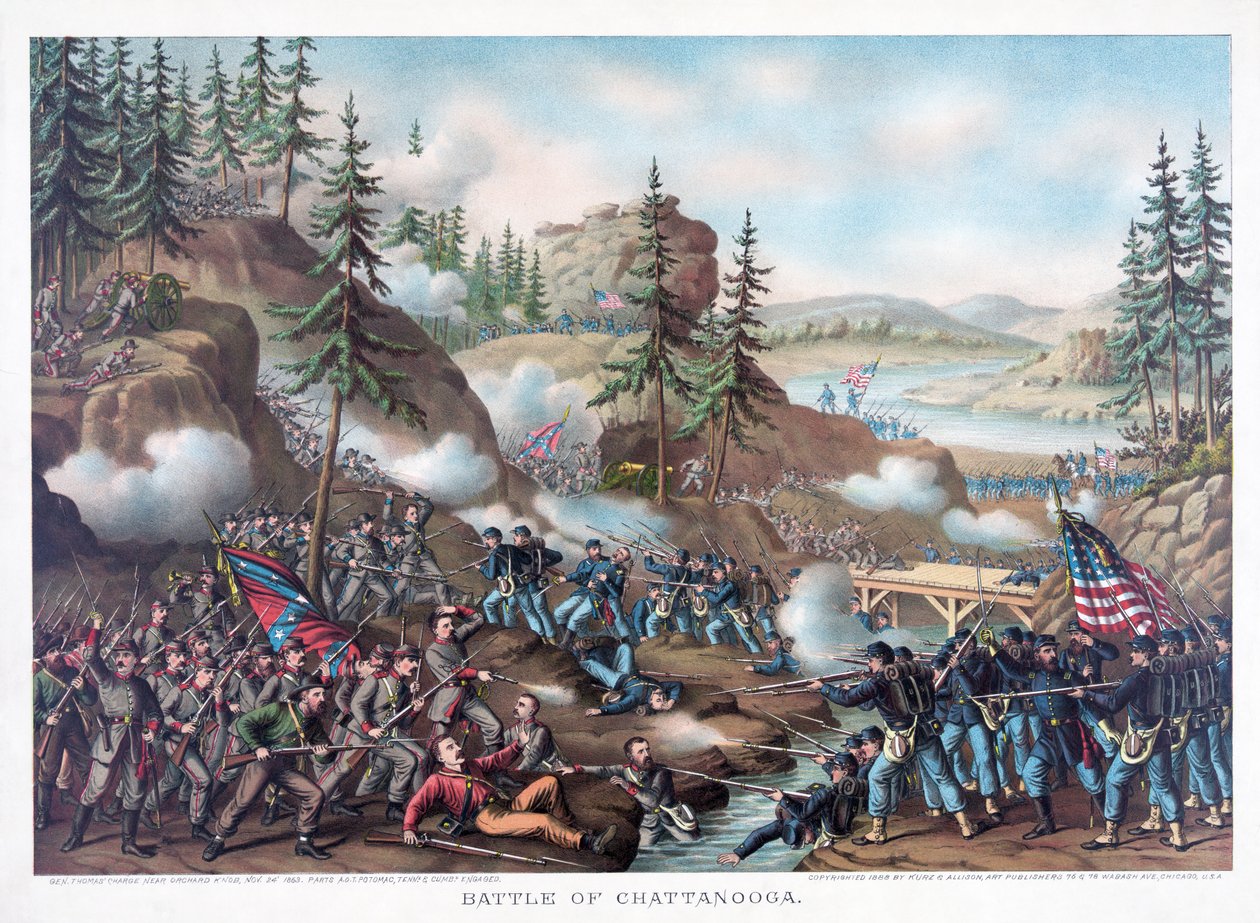 Batalha de Chattanooga, pub. Kurz  Allison de American School