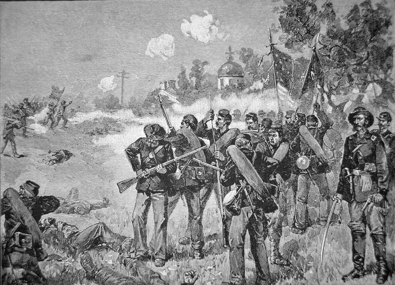 Batalha de Gettysburg, de perto no primeiro dia de American School