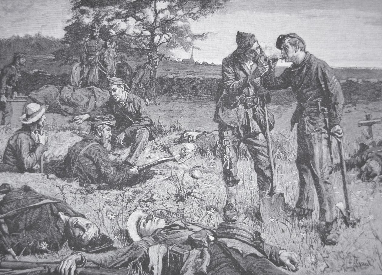 Entre as Linhas durante uma Tréguas (litho) de American School