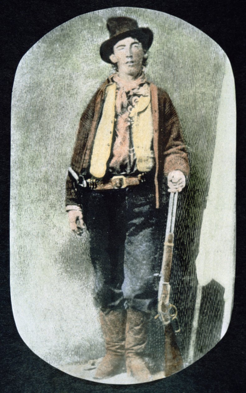 Billy the Kid (gravura colorida) de American School