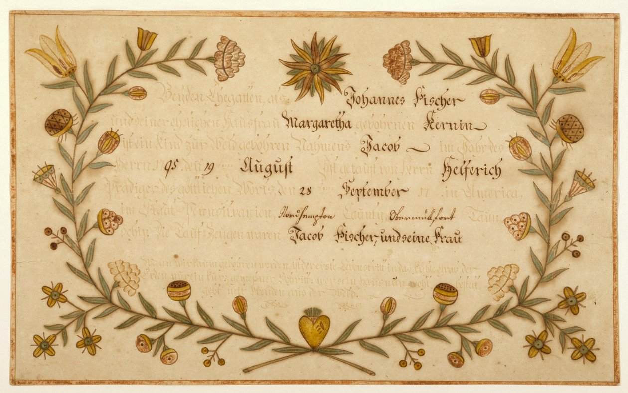 Certidão de Nascimento e Baptismo de American School