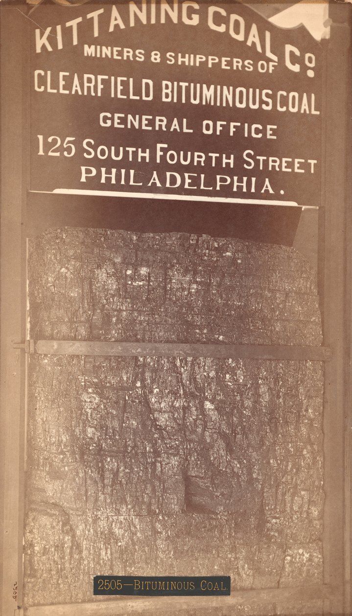 Carvão Betuminoso, Kittaning Coal Co.s Exhibit, 1876 (impressão de albúmen de prata) de American School