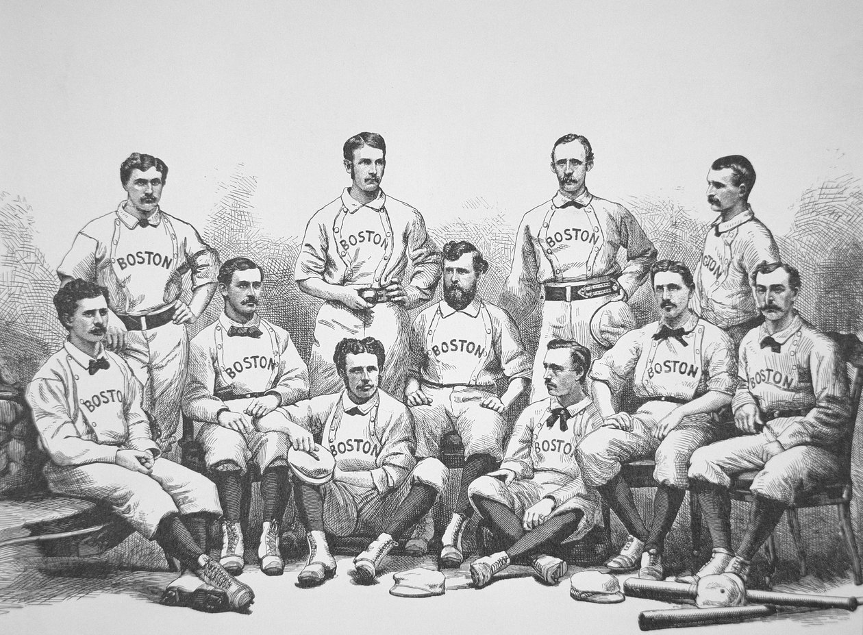 Boston Red Sox, Campeões Nacionais em 1874 (gravura) de American School