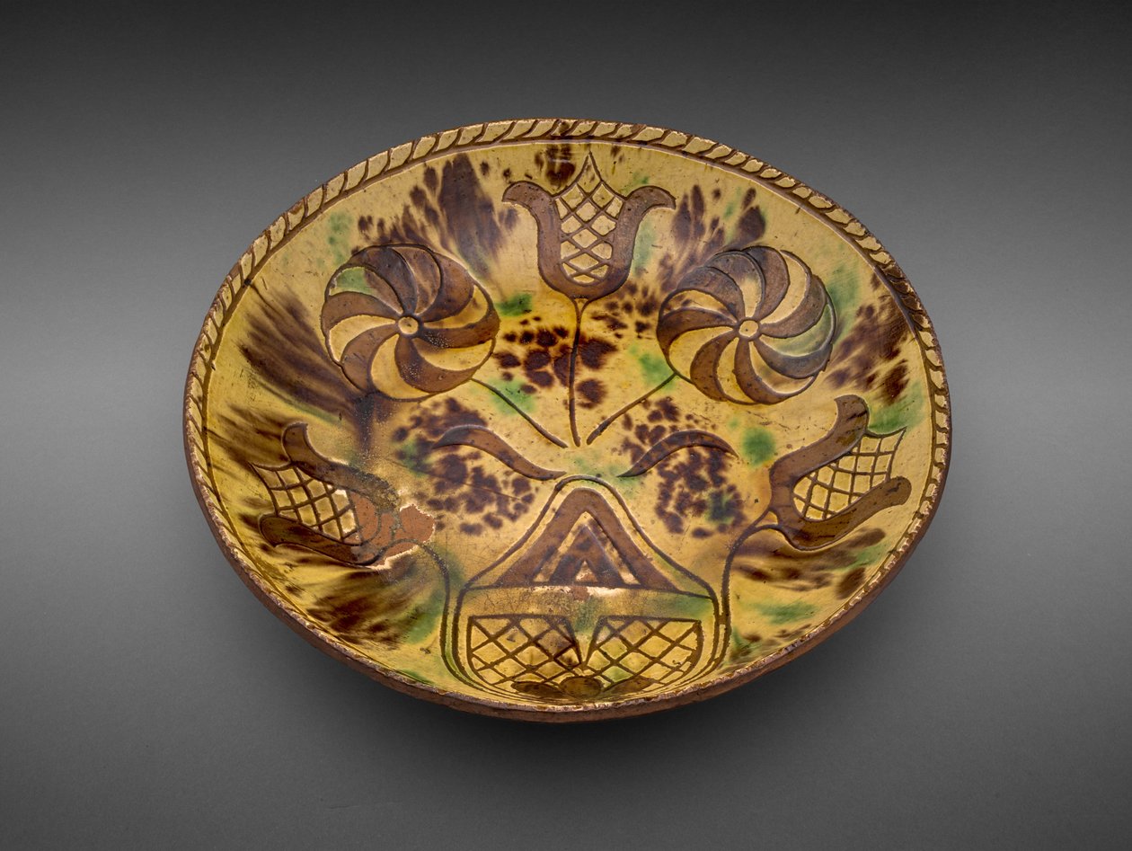 Tigela, c.1800 (slipware) de American School